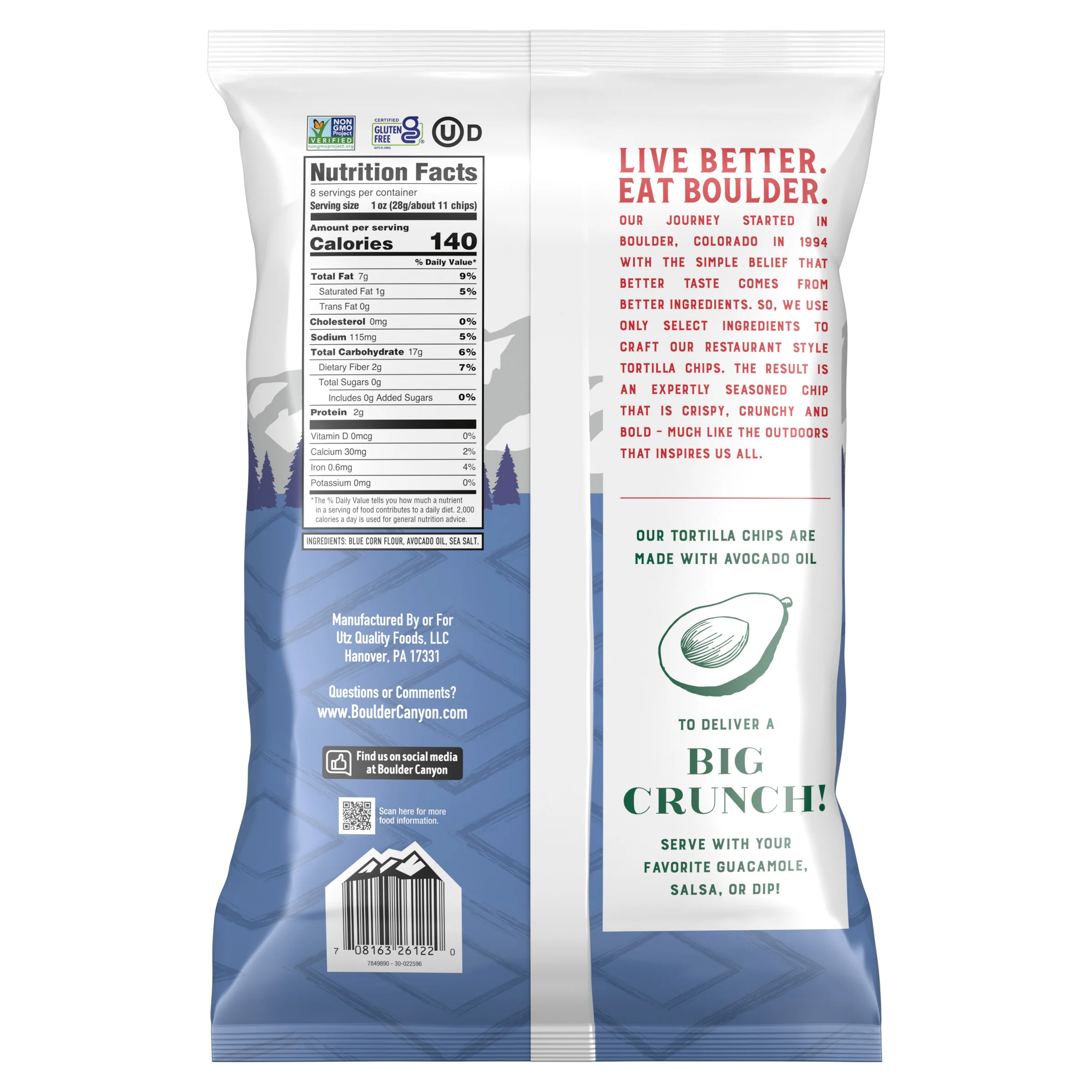 Boulder Canyon Avocado Oil Blue Corn Tortilla Chips - Image 6