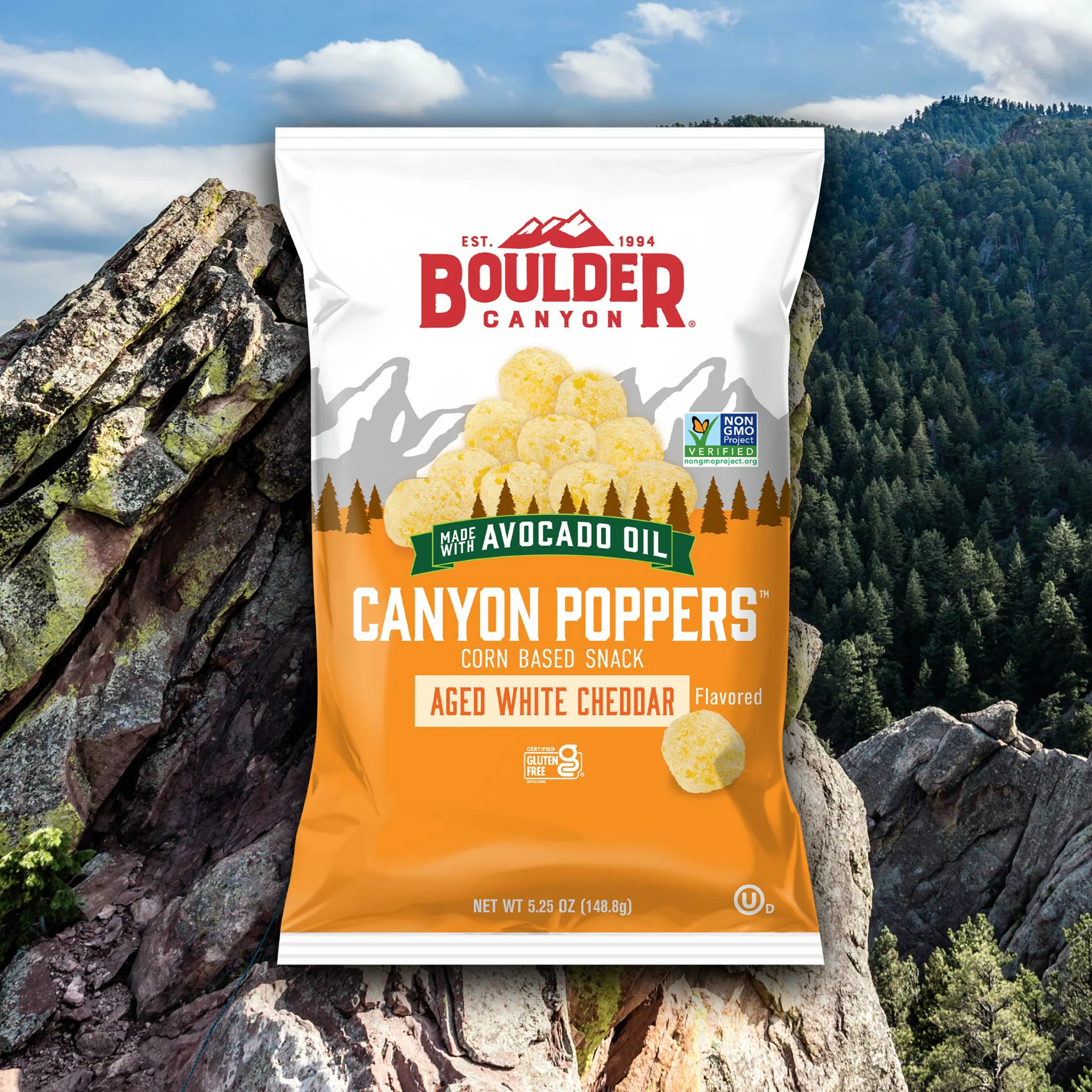 Boulder Canyon Avocado Oil Canyon Poppers, Aged White Cheddar - Image 4