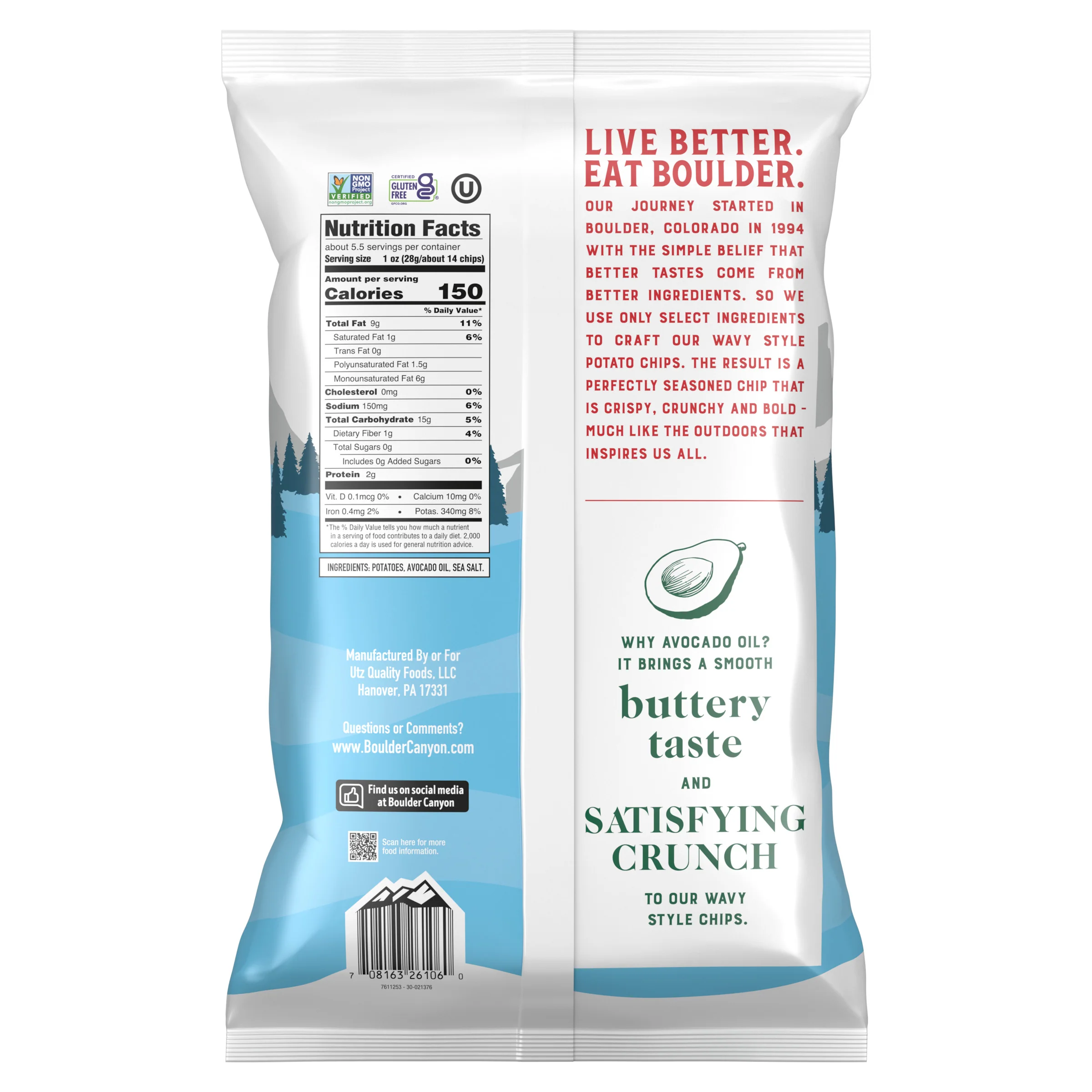 Boulder Canyon Wavy Sea Salt Potato Chips - Image 6