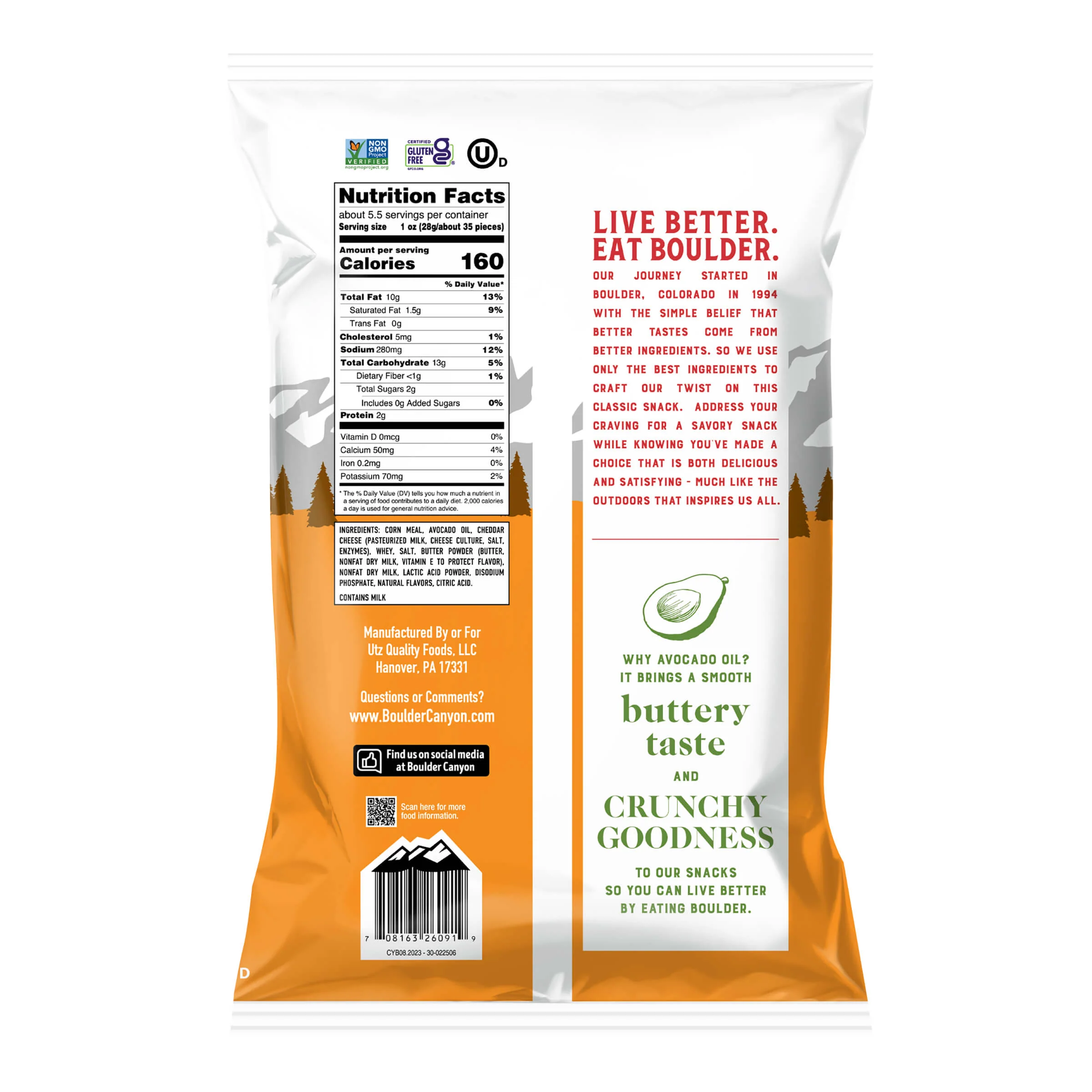 Boulder Canyon Avocado Oil Canyon Poppers, Aged White Cheddar - Image 8