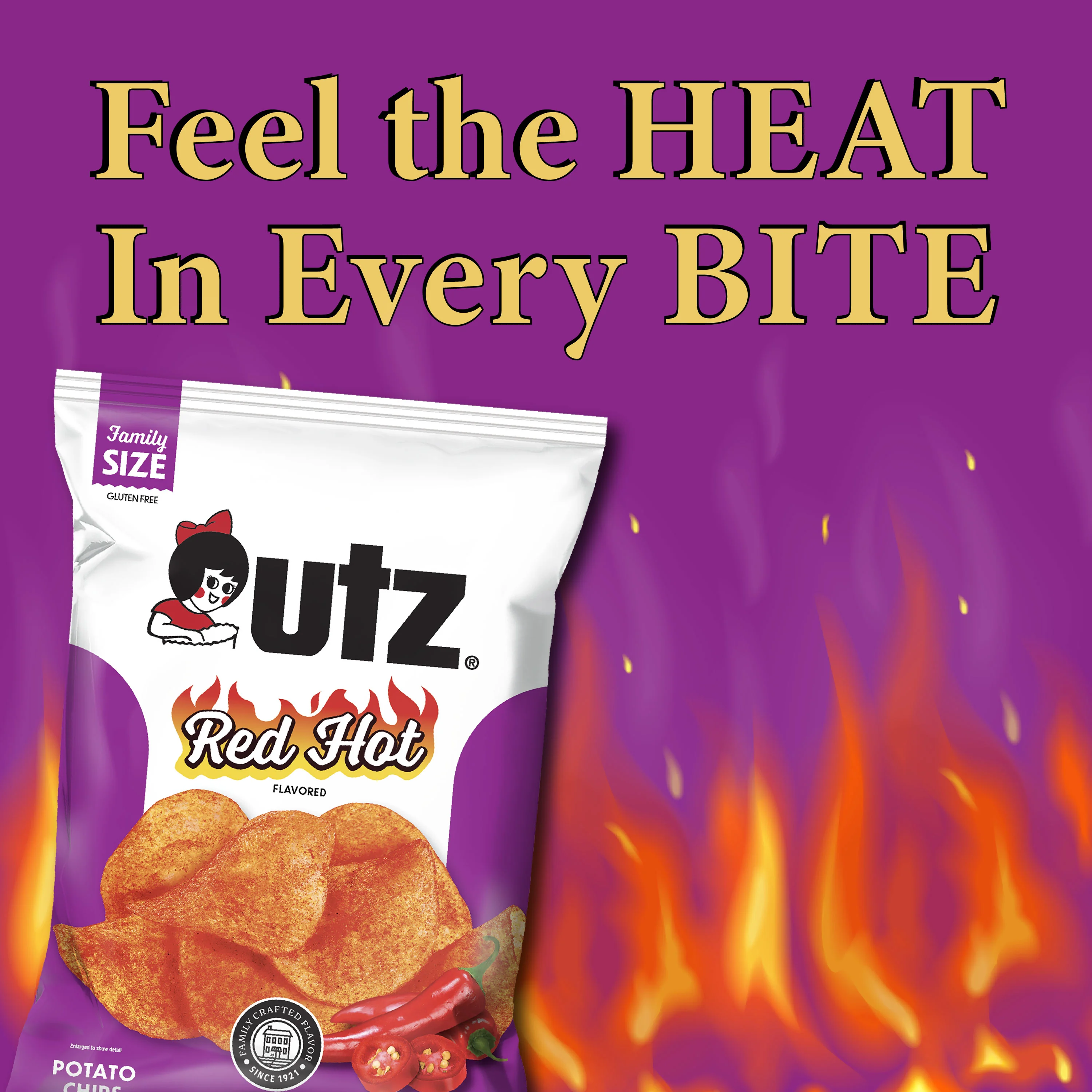 Utz Red Hot Potato Chips - Image 3