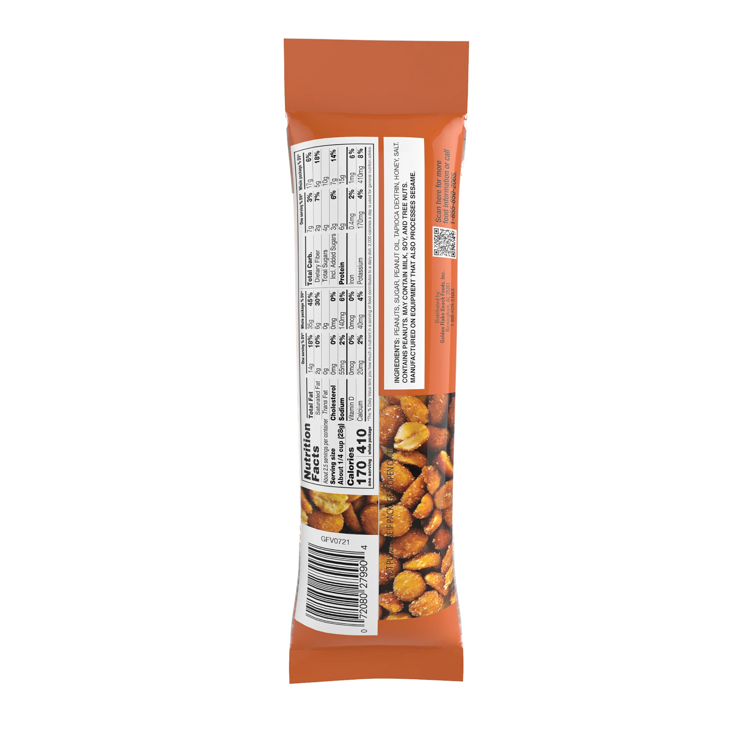 Golden Flake Honey Roasted Peanuts – Sweet & Crunchy Perfection (2.5oz Bags) - Image 4
