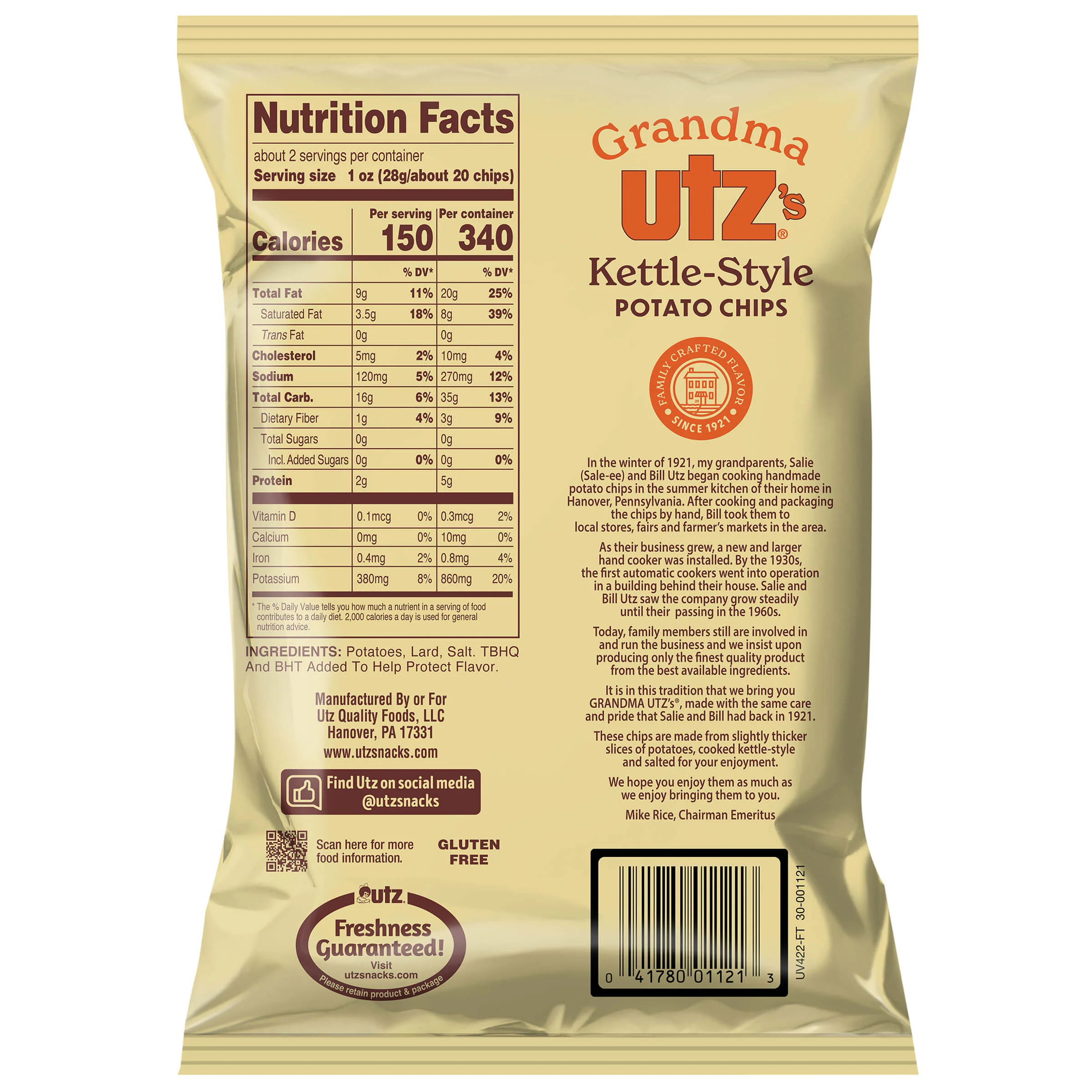 Grandma Utz Kettle-Style Potato Chips Regular - Image 9