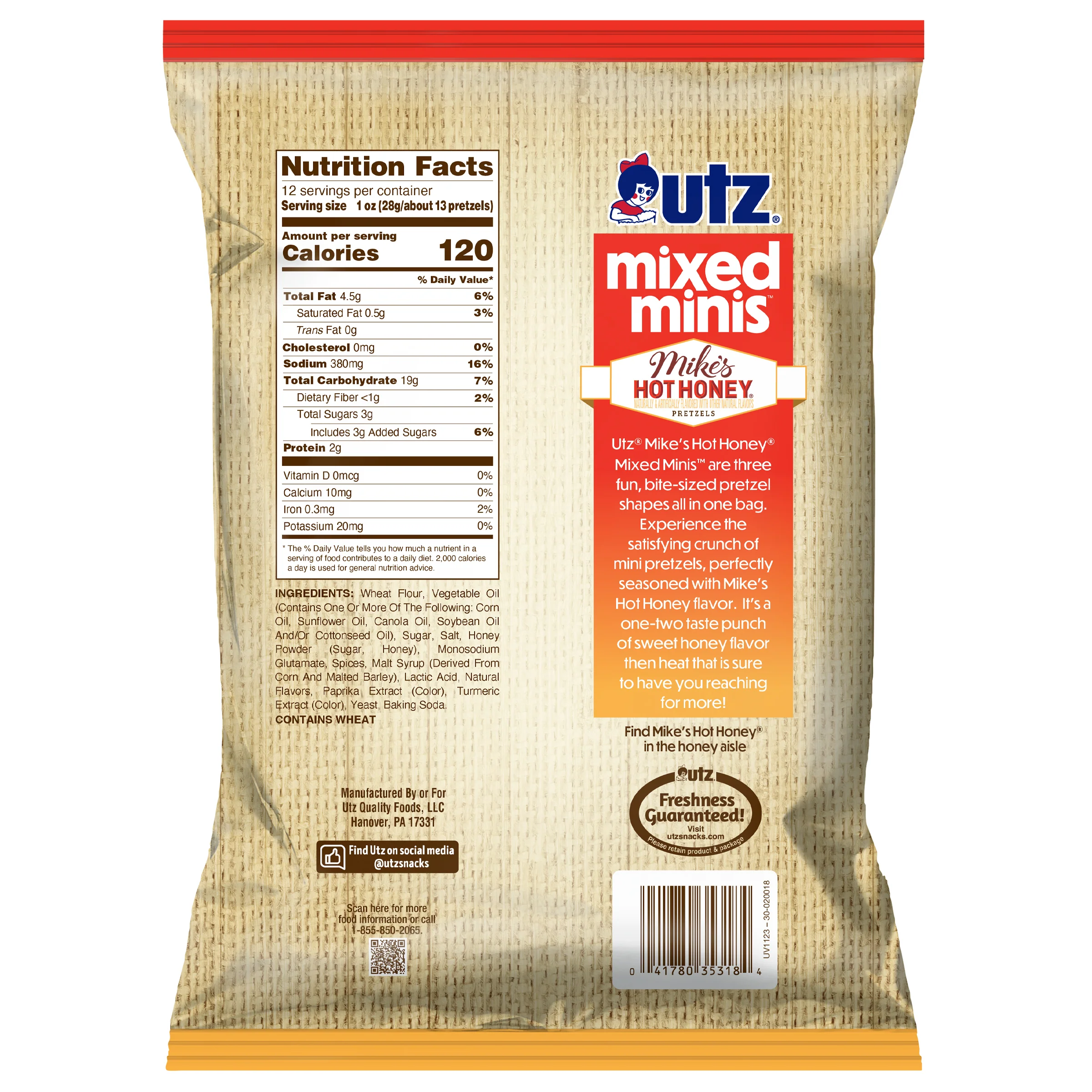Utz Mixed Minis ® Pretzels, Mike's Hot Honey - Image 7