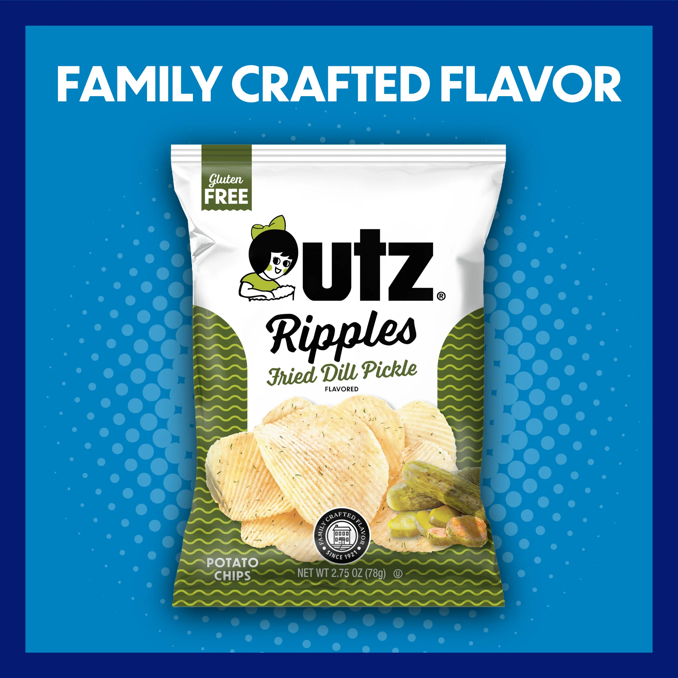 Utz® Ripples Fried Dill Pickle Potato Chips - Image 5
