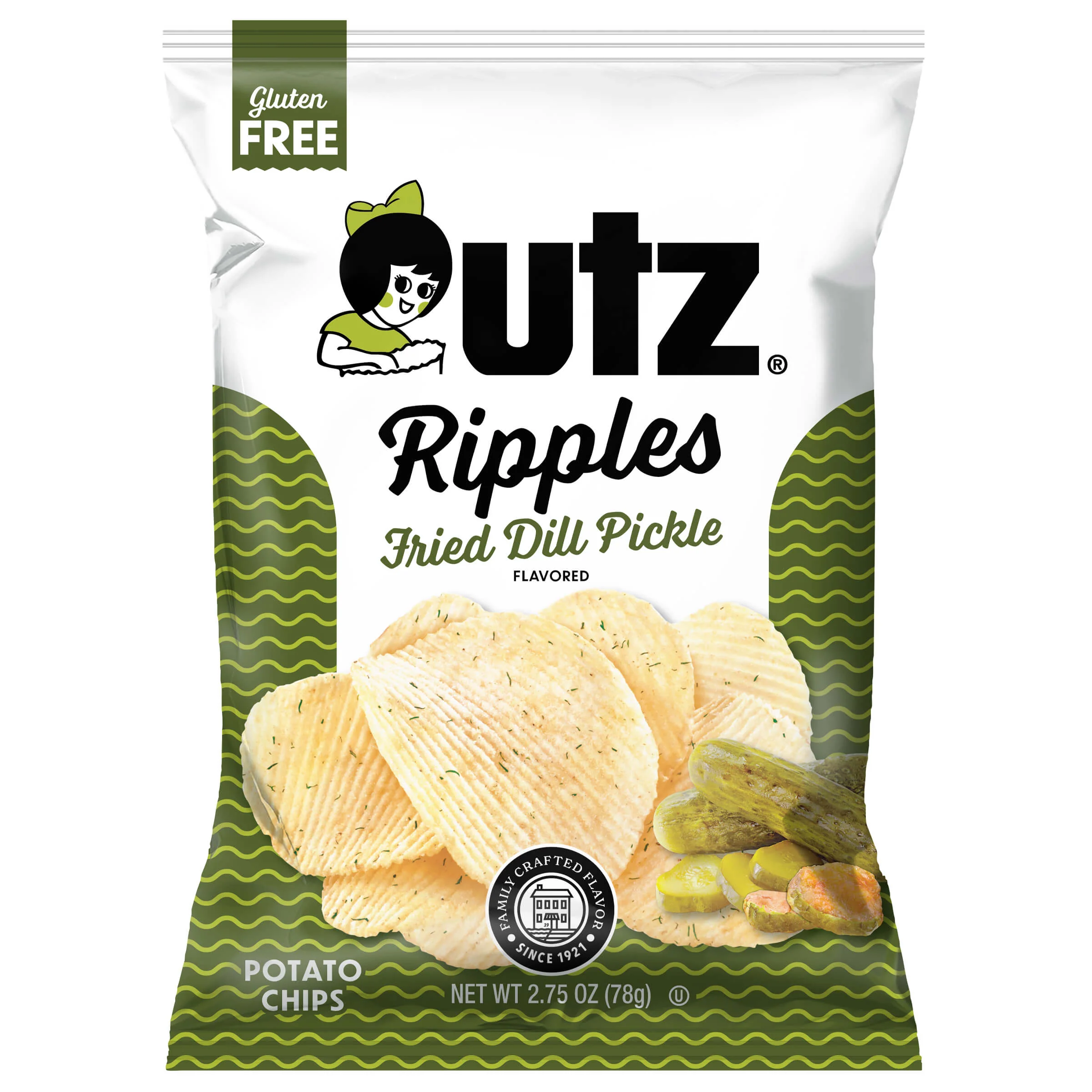 Utz® Ripples Fried Dill Pickle Potato Chips - Image 7