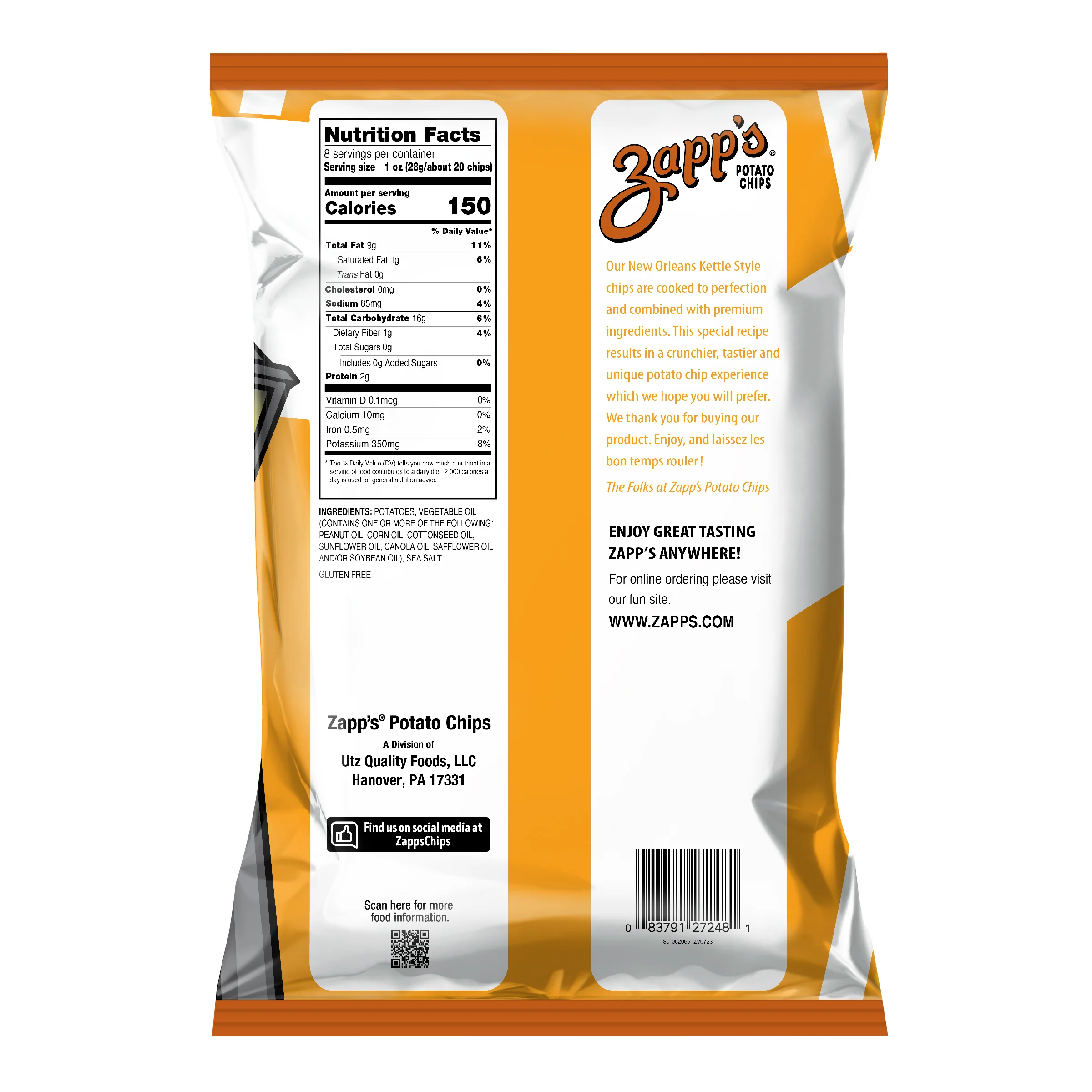 Zapp's Kettle Potato Chips Regular - Image 7